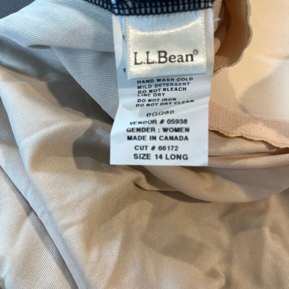 L.L. Bean Women's BeanSport Scoopneck Tanksuit - Size 14L NEVER WORN - Blue - Picture 5 of 11